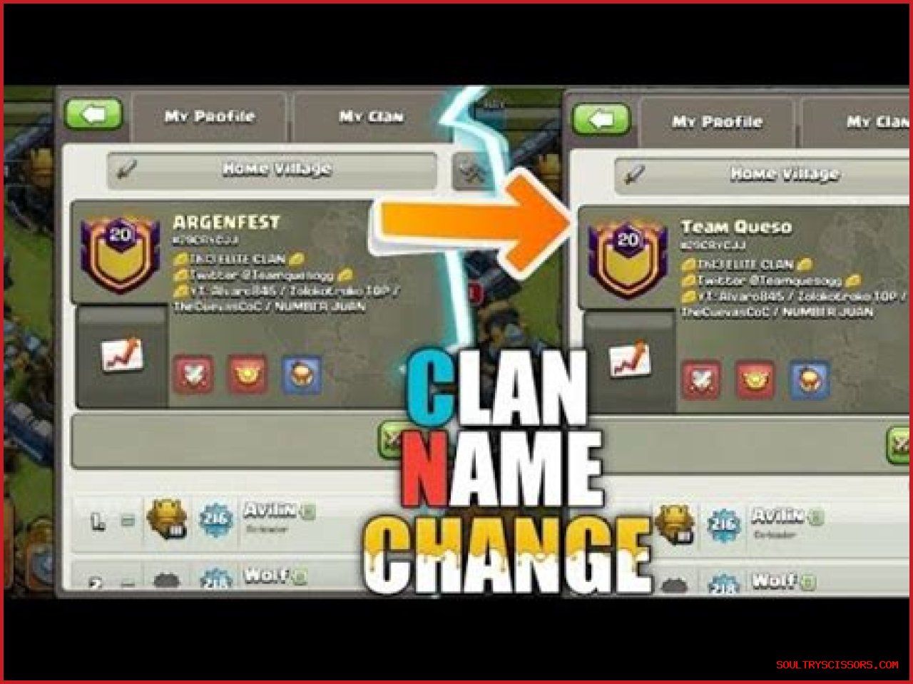 How to change clan name in clash of clans