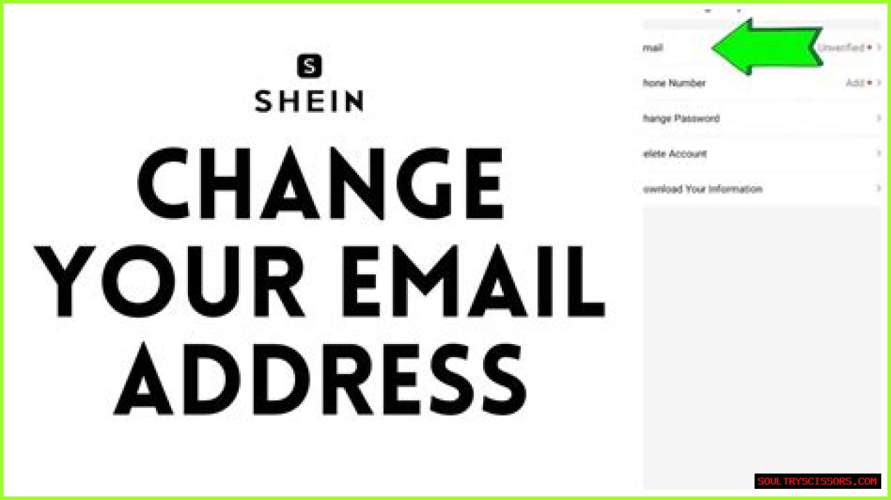 How to change email on shein
